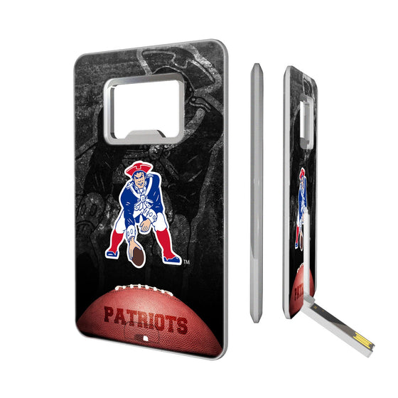 New England Patriots Legendary Credit Card USB Drive with Bottle Opener 32GB-0