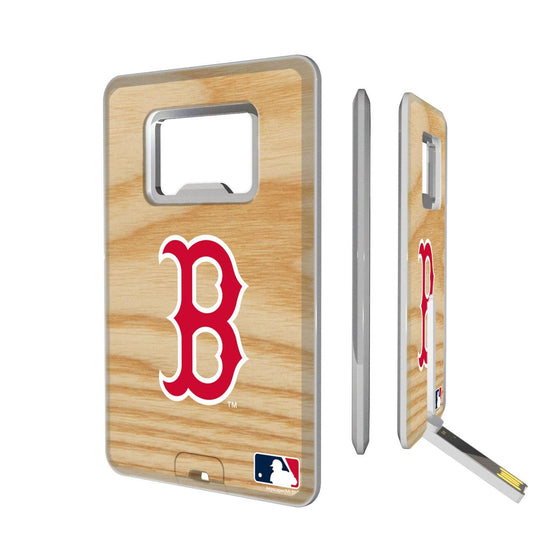 Boston Red Sox Wood Bat Credit Card USB Drive with Bottle Opener 32GB-0