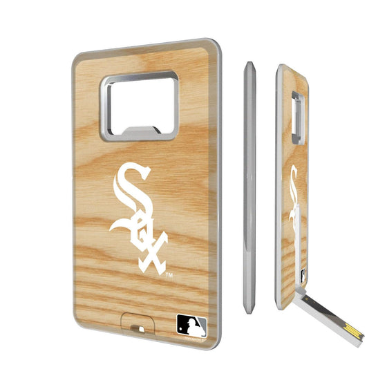 Chicago White Sox Wood Bat Credit Card USB Drive with Bottle Opener 32GB-0