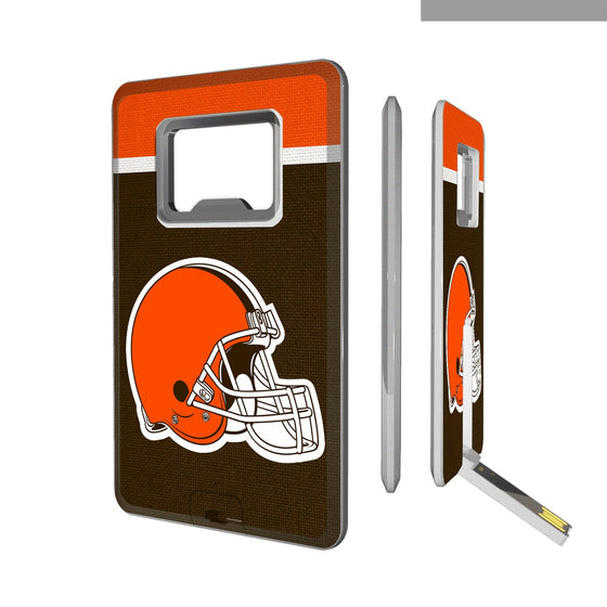 Cleveland Browns Stripe Credit Card USB Drive with Bottle Opener 32GB-0