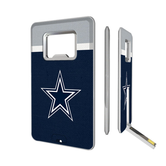 Dallas Cowboys Stripe Credit Card USB Drive with Bottle Opener 32GB-0