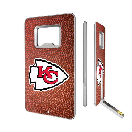 Kansas City Chiefs Football Credit Card USB Drive with Bottle Opener 16GB-0