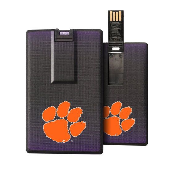 Clemson Tigers Linen Credit Card USB Drive 32GB-0