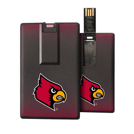 Louisville Cardinals Linen Credit Card USB Drive 32GB-0