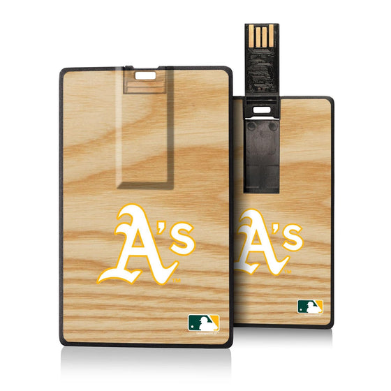 Oakland Athletics Wood Bat Credit Card USB Drive 32GB-0