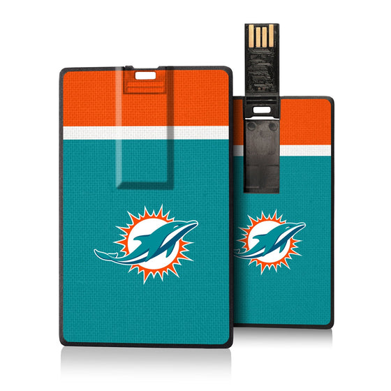 Miami Dolphins Stripe Credit Card USB Drive 16GB-0