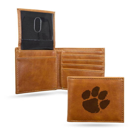 Clemson Tigers Wallet Billfold Laser Engraved