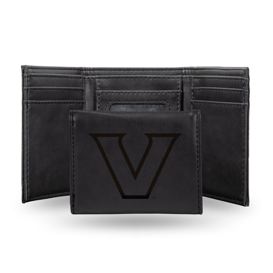 NCAA  Vanderbilt Commodores  Laser Engraved Tri-Fold Wallet - Men's Accessory