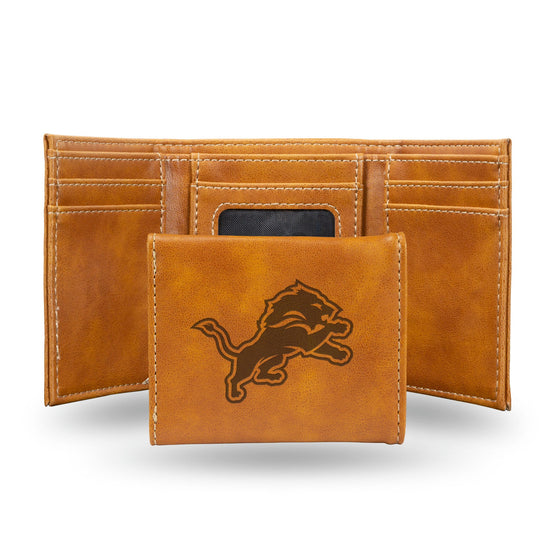 Detroit Lions Wallet Trifold Laser Engraved