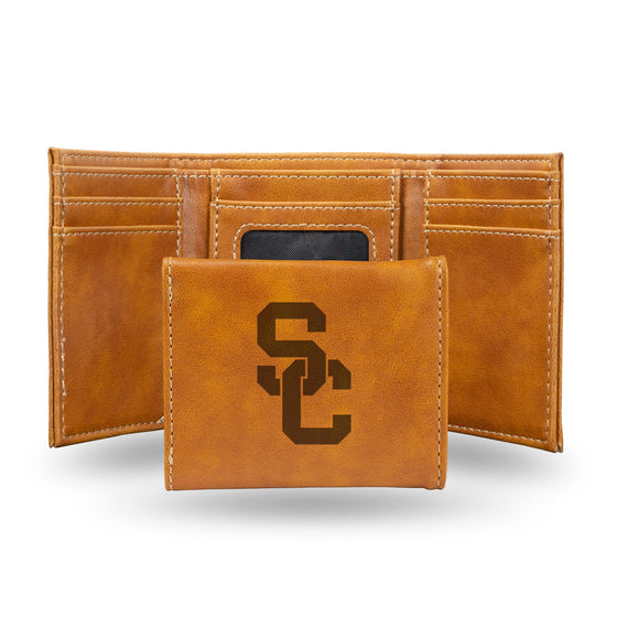 USC Trojans Wallet Trifold Laser Engraved - Special Order