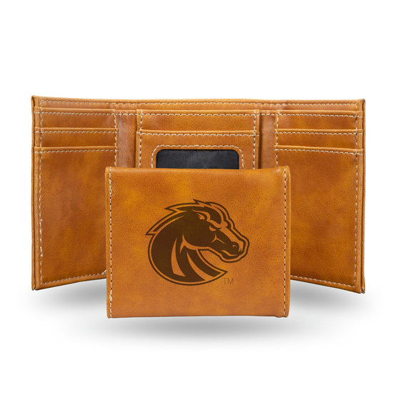 Boise State Broncos Wallet Trifold Laser Engraved - Special Order