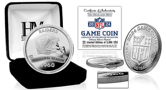 Las Vegas Raiders NFL 2024 Coin Toss Silver Coin