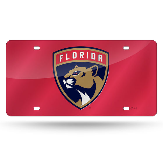 NHL Hockey Florida Panthers  12" x 6" Laser Cut Tag For Car/Truck/SUV - Automobile Décor