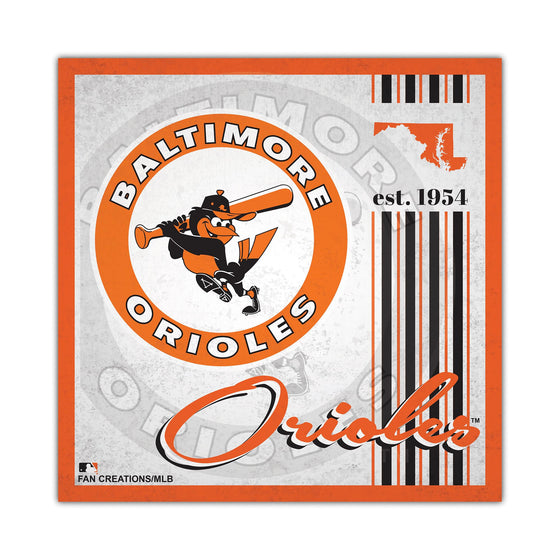 Baltimore Orioles Sign Wood 10x10 Album Design - Special Order