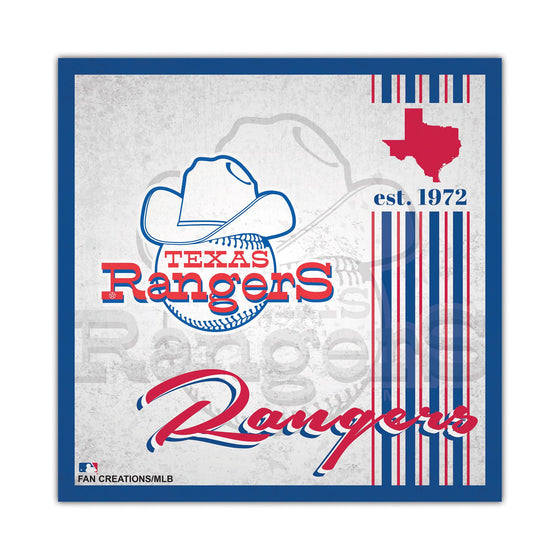 Texas Rangers Sign Wood 10x10 Album Design - Special Order