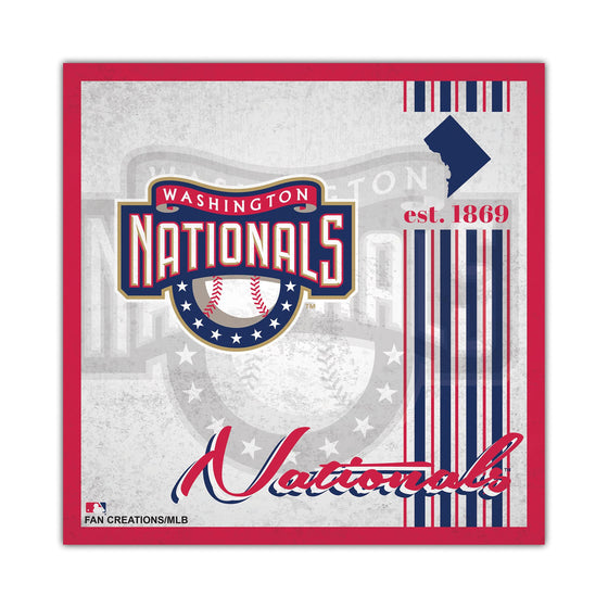 Washington Nationals Sign Wood 10x10 Album Design - Special Order