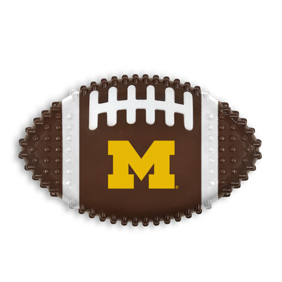 MICHIGAN HARD NYLON FOOTBALL CHEW TOY