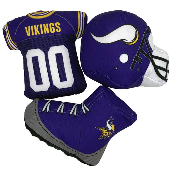 Minnesota Vikings 3 pc Locker Room Set Pets First