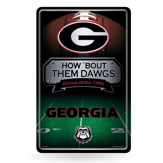 NCAA  Georgia Bulldogs  11" x 17" Large Metal Home Décor Sign