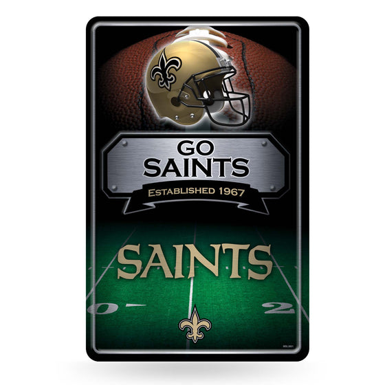 NFL Football New Orleans Saints  11" x 17" Large Metal Home Décor Sign