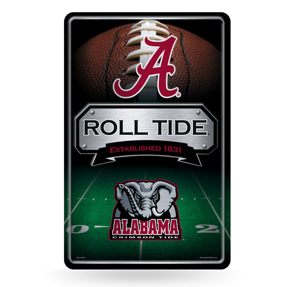 NCAA  Alabama Crimson Tide Standard 11" x 17" Large Metal Home Décor Sign