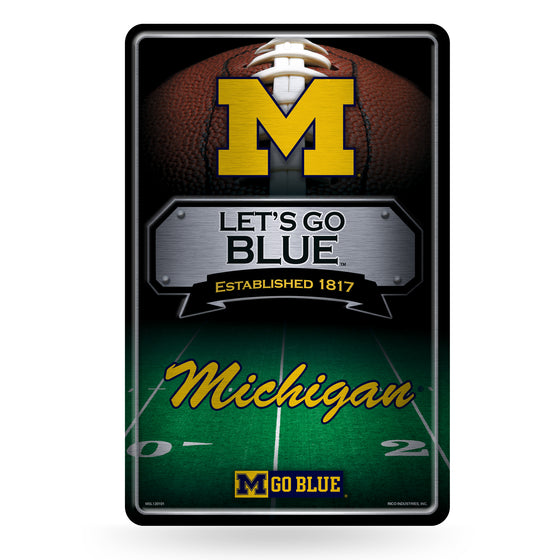 NCAA  Michigan Wolverines  11" x 17" Large Metal Home Décor Sign
