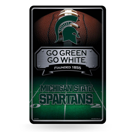 NCAA  Michigan State Spartans  11" x 17" Large Metal Home Décor Sign