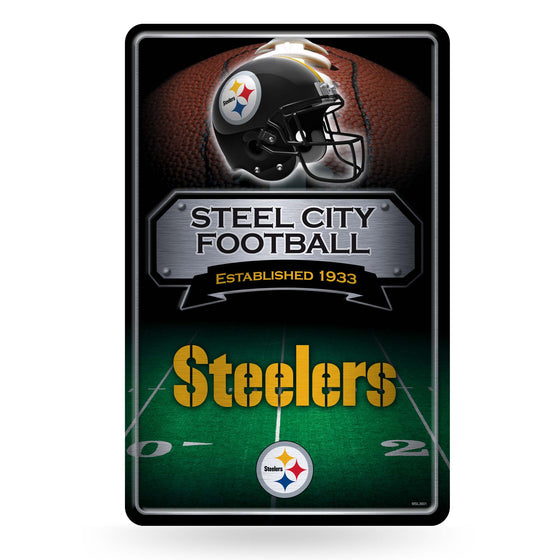 NFL Football Pittsburgh Steelers  11" x 17" Large Metal Home Décor Sign