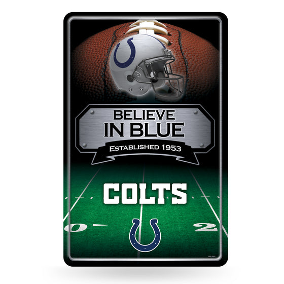 NFL Football Indianapolis Colts  11" x 17" Large Metal Home Décor Sign