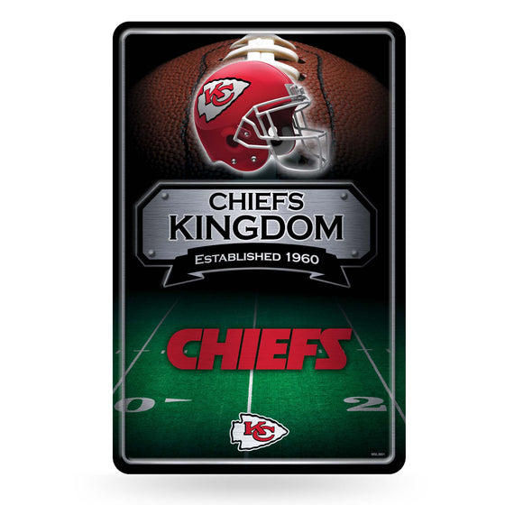 NFL Football Kansas City Chiefs  11" x 17" Large Metal Home Décor Sign