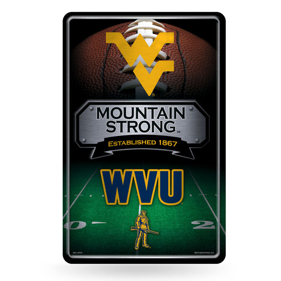 NCAA  West Virginia Mountaineers  11" x 17" Large Metal Home Décor Sign