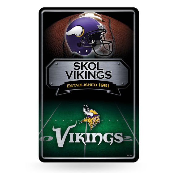 NFL Football Minnesota Vikings  11" x 17" Large Metal Home Décor Sign