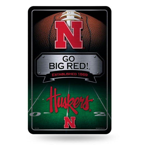 NCAA  Nebraska Cornhuskers  11" x 17" Large Metal Home Décor Sign