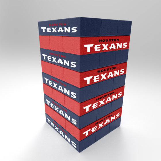 NFL Football Houston Texans  Mini Jumbling Tower Game - Wood Stackem Game