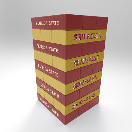 NCAA  Florida State Seminoles  Mini Jumbling Tower Game - Wood Stackem Game