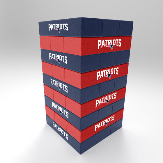 NFL Football New England Patriots  Mini Jumbling Tower Game - Wood Stackem Game