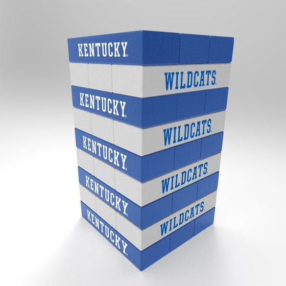 NCAA  Kentucky Wildcats  Mini Jumbling Tower Game - Wood Stackem Game