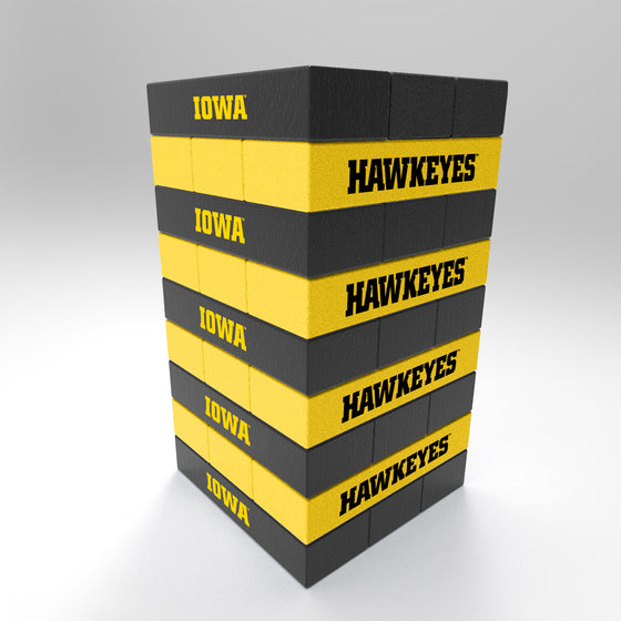 NCAA  Iowa Hawkeyes  Mini Jumbling Tower Game - Wood Stackem Game