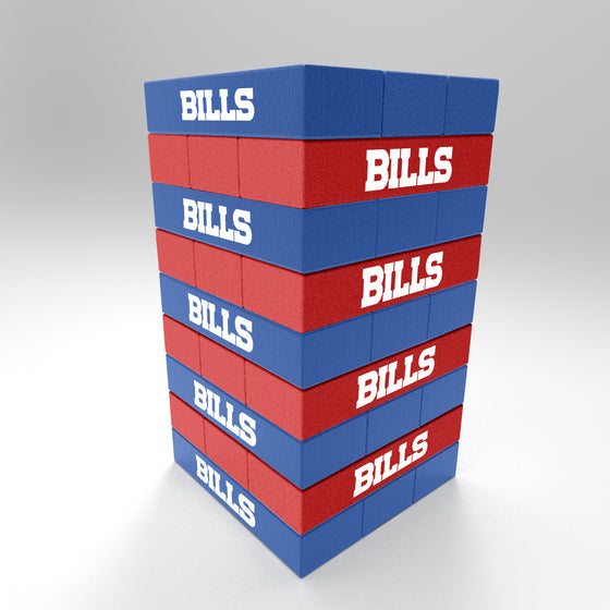 NFL Football Buffalo Bills  Mini Jumbling Tower Game - Wood Stackem Game