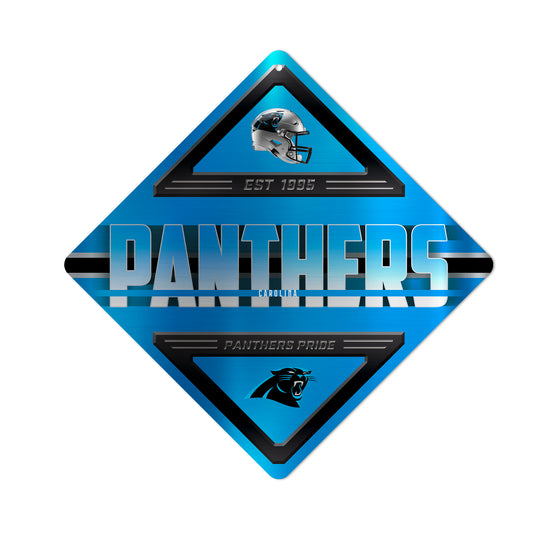 NFL Football Carolina Panthers  Metal Sign 16.5" x 16.5" Home Décor - Bedroom - Office - Man Cave