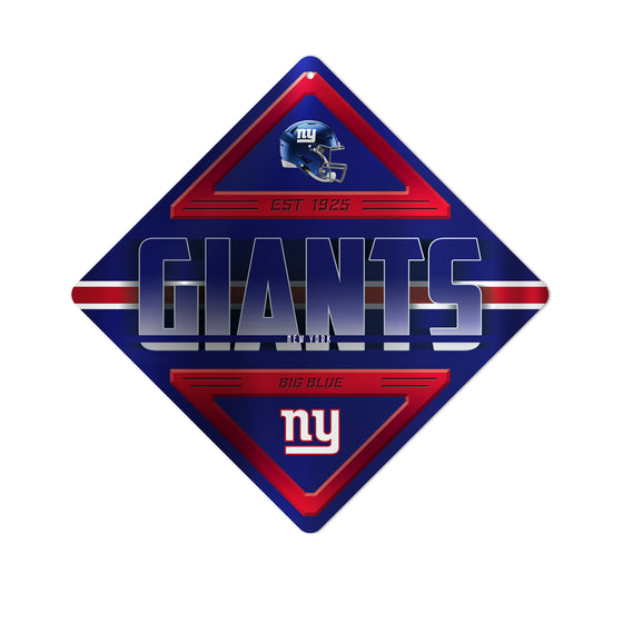 NFL Football New York Giants  Metal Sign 16.5" x 16.5" Home Décor - Bedroom - Office - Man Cave