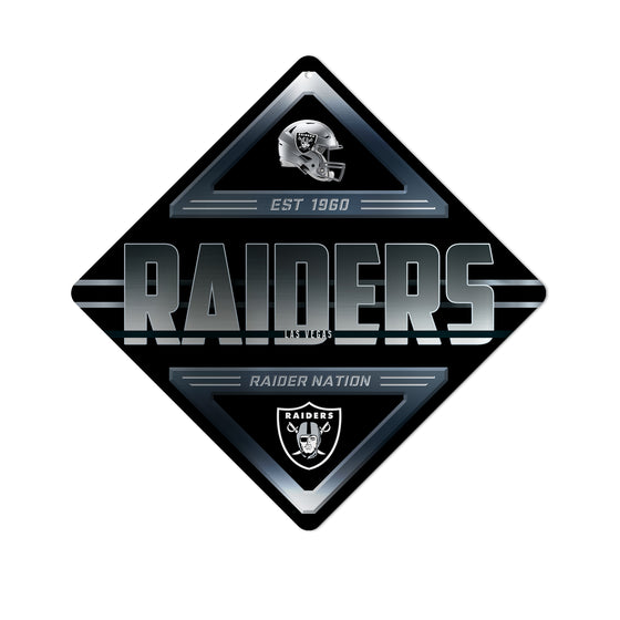 NFL Football Las Vegas Raiders  Metal Sign 16.5" x 16.5" Home Décor - Bedroom - Office - Man Cave