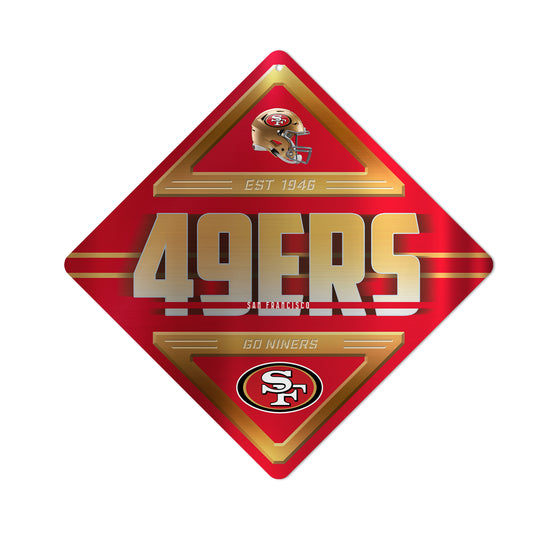 NFL Football San Francisco 49ers  Metal Sign 16.5" x 16.5" Home Décor - Bedroom - Office - Man Cave