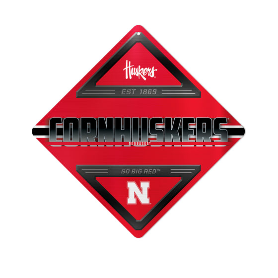 NCAA  Nebraska Cornhuskers  Metal Sign 16.5" x 16.5" Home Décor - Bedroom - Office - Man Cave