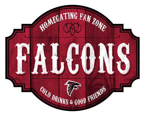 Atlanta Falcons Sign Wood 12 Inch Homegating Tavern