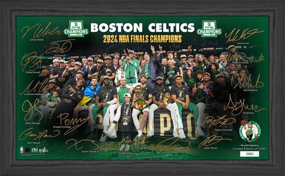 Boston Celtics 2024 NBA Champions Celebration Signature Court Frame