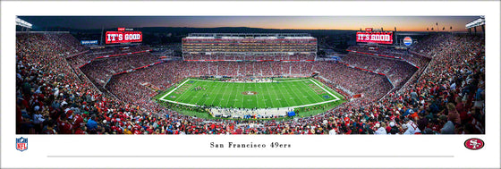 San Francisco 49ers Stadium Panorama Photo 50 Yard Line Levi's Stadium 13.5 x 40