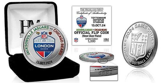 2024 London Games Jacksonville Jaguars vs Chicago Bears Silver Plated Flip Coin