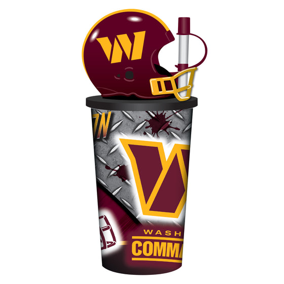 Washington Commanders Helmet Cup 32oz Plastic with Straw