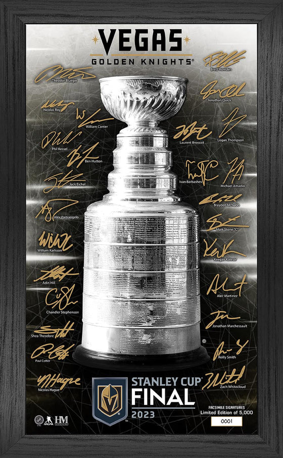 Vegas Golden Knights 2023 NHL Stanley Cup Final Signature Pano Frame